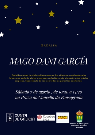 O Mago Dani García presenta "Gadalka" o sábado 7 de agosto