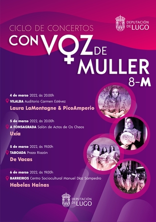 Concerto do Ciclo "Con Voz de Muller 8-M" con Uxía o sábado 5 de marzo