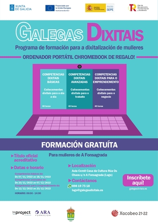 Galegas Dixitais: Programa de formación para a dixitalización de Mulleres